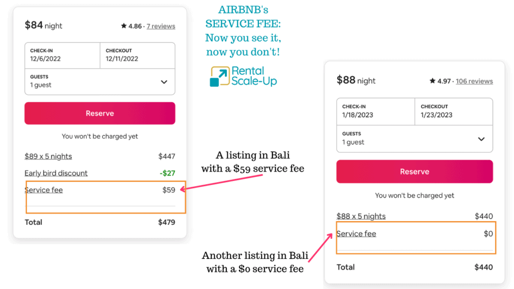 airbnb service fee price breakdown