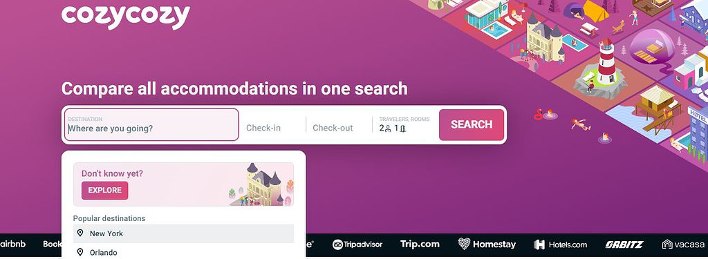 Short-term rental metasearch engine Cozycozy launches Explore feature to inspire travelers