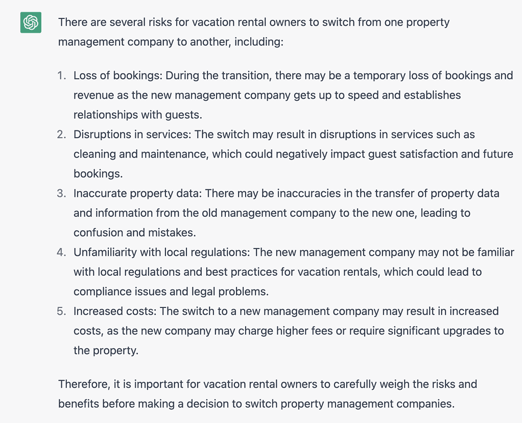 ChatGPT Prompts for Vacation Rental Managers: Combine content, SEO, and formatting 12 ChatGPT prompts for Airbnb hosts