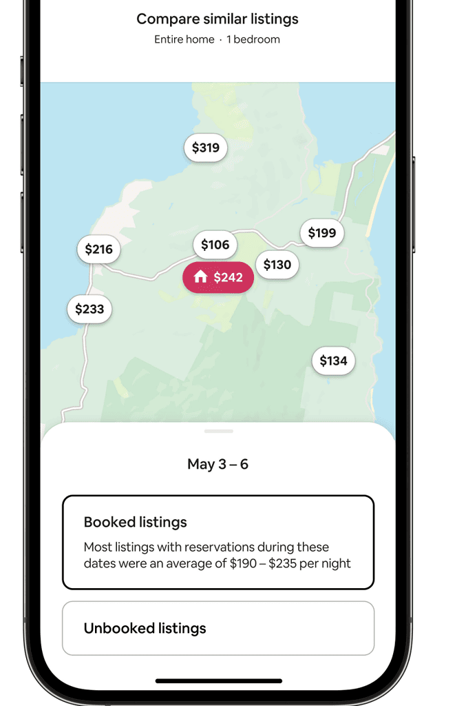 Airbnb pricing map