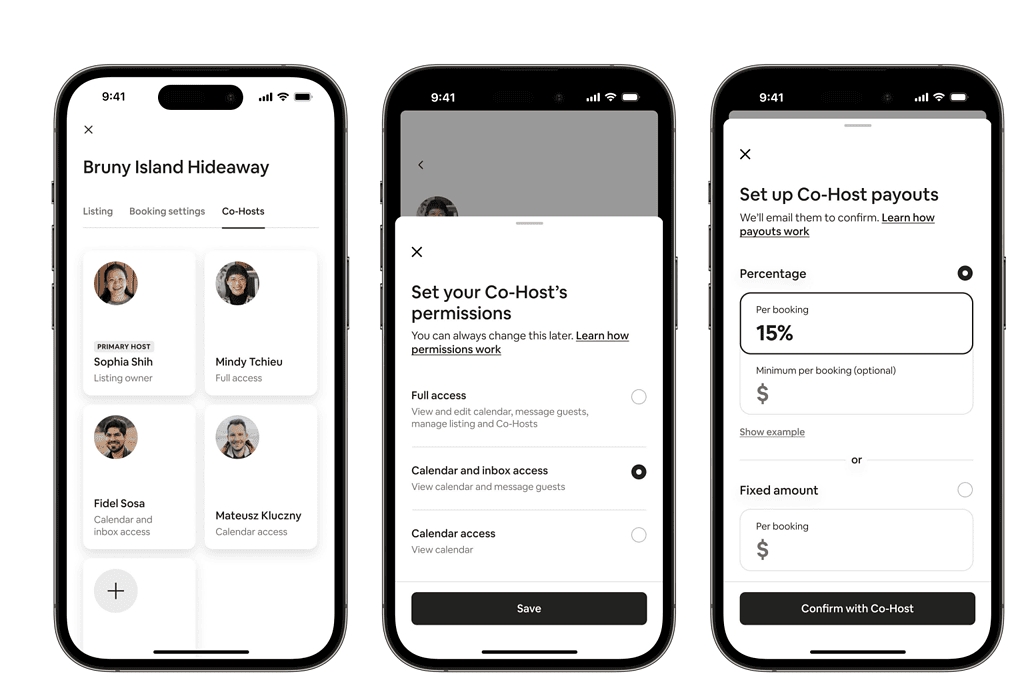 Airbnb co-host tools