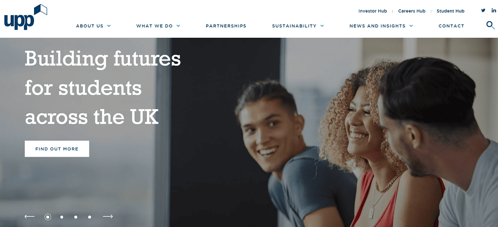 UPP Student Accomodation Provider in the UK