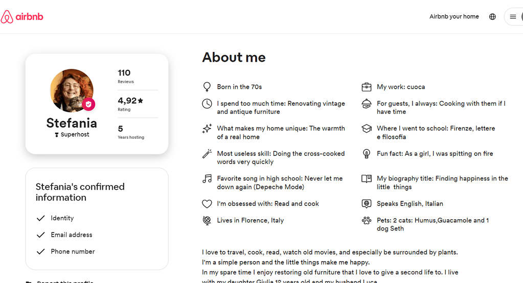 airbnb host passport example stefania florence