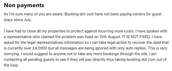 Booking.com does not pay its hosts: The end of the tunnel for the payout glitches? 5 Capture decran 2023 08 24 a 12.56.35