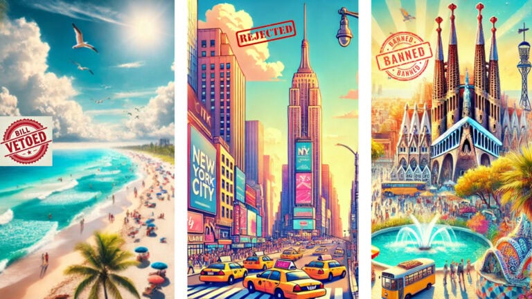 Home - Français 38 TOUR D’HORIZON : Le gouverneur oppose son veto au projet de loi CS/SB 280 en Floride, seulement 2 242 hôtes STR approuvés à New York, Barcelone interdira les STR d’ici 2028