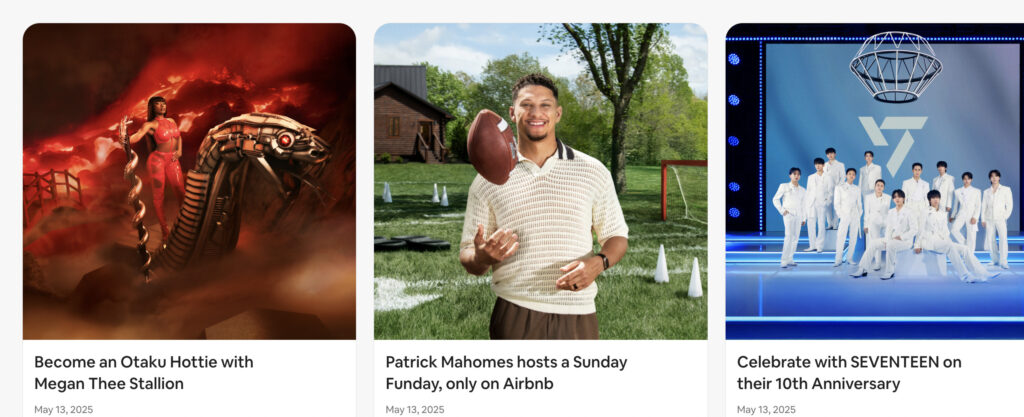 What Airbnb, Booking.com, and Vrbo Are Doing to Win Over Event Travelers 2 Airbnb Originals with celebrity-led experiences and exclusive events.