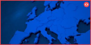 Home 15 3D map of Europe with red border, representing platform tourism in Europe and regional travel data