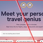 A WhatsApp chat with GuideGeek showing AI-generated accommodation suggestions for a romantic stay in Seville. The chat lists options such as “Lush Apartment With a Courtyard,” “Designer Flat on the Plaza,” and “Penthouse in Seville’s Historic Center,” each with a short description and booking link.