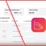 Dashboard view of PriceLabs Listing Optimizer showing Airbnb listing optimization scores for property managers to fix hidden booking issues.