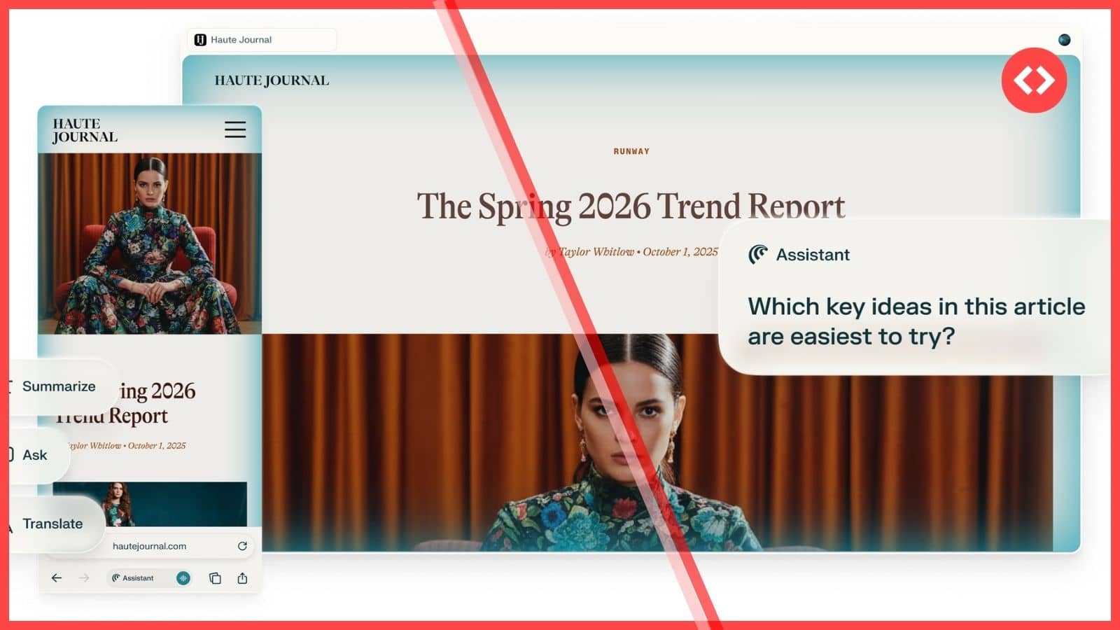 A digital interface showing Perplexity's Comet autonomous browser and AI assistant overlaying a webpage to summarize its content, illustrating how AI travel booking agents scan and extract information for travelers.