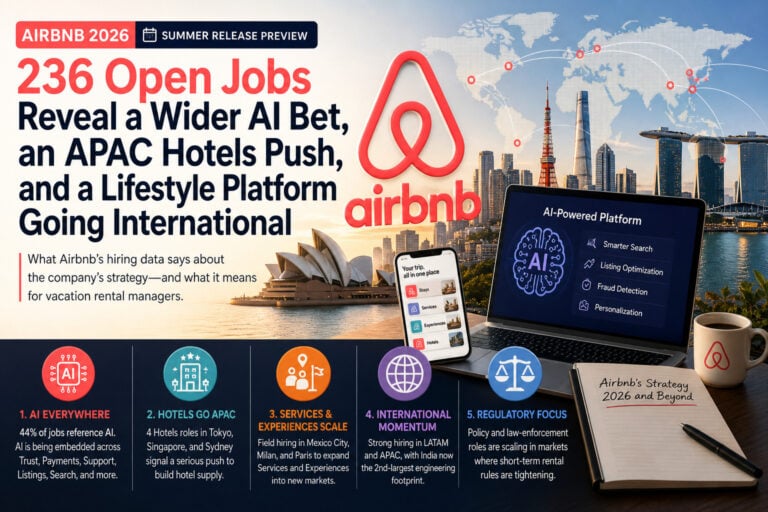 Airbnb 2026 Summer Release : PRÉDICTIONS – 236 postes ouverts révèlent un pari plus large sur l’IA, une expansion des hôtels en APAC, et une plateforme lifestyle à l’international