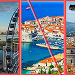Aerial cityscape composite illustrating short-term rental regulations updates in Chicago, Croatia, and Florence