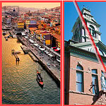 Composite image of Porto, Aspen, and a European square illustrating global short-term rental policies updates