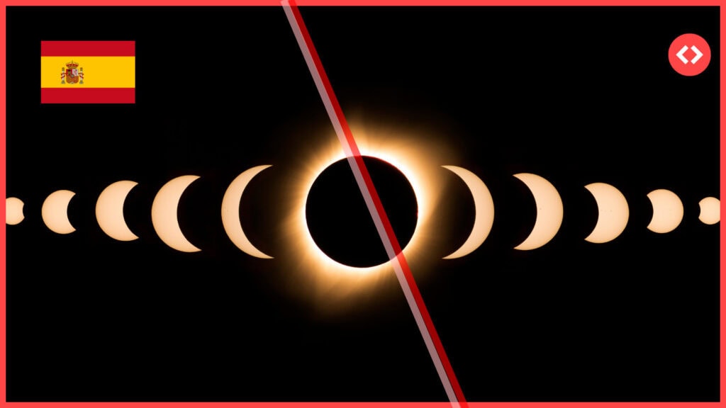 Phases of the total solar eclipse 2026 visible in Spain