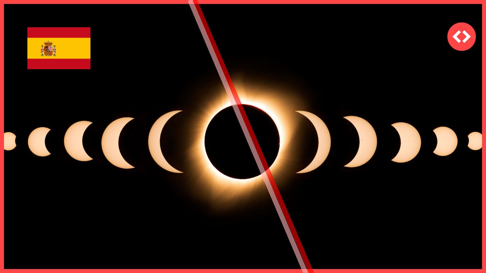 Phases of the total solar eclipse 2026 visible in Spain