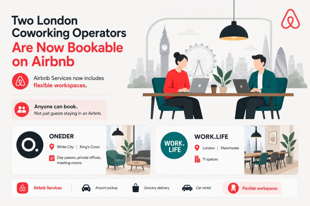 Airbnb Launches Coworking Partnerships With Oneder and Work.Life: Will This Attempt Stick? 1 Airbnb launches Coworking pilot with Oneder and Work.Life