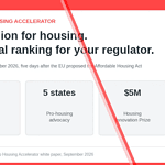 Airbnb Housing Accelerator overview showing $250 million last-dollar financing, pro-housing advocacy in five states, a $5 million innovation prize, and the annual Airbnb City Index