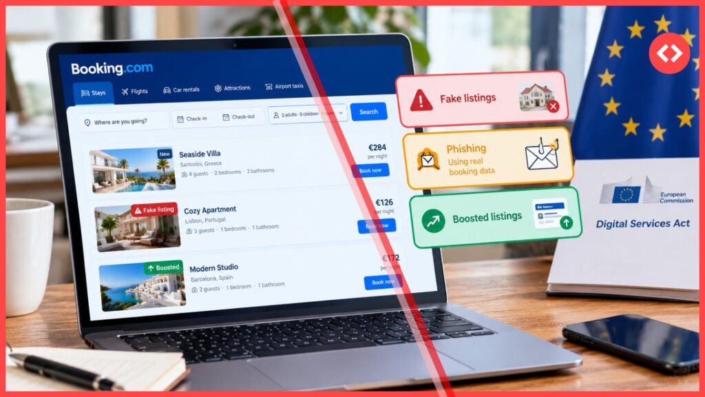 The EU opens a Booking.com investigation into fake listings, phishing and boosted listings under the Digital Services Act