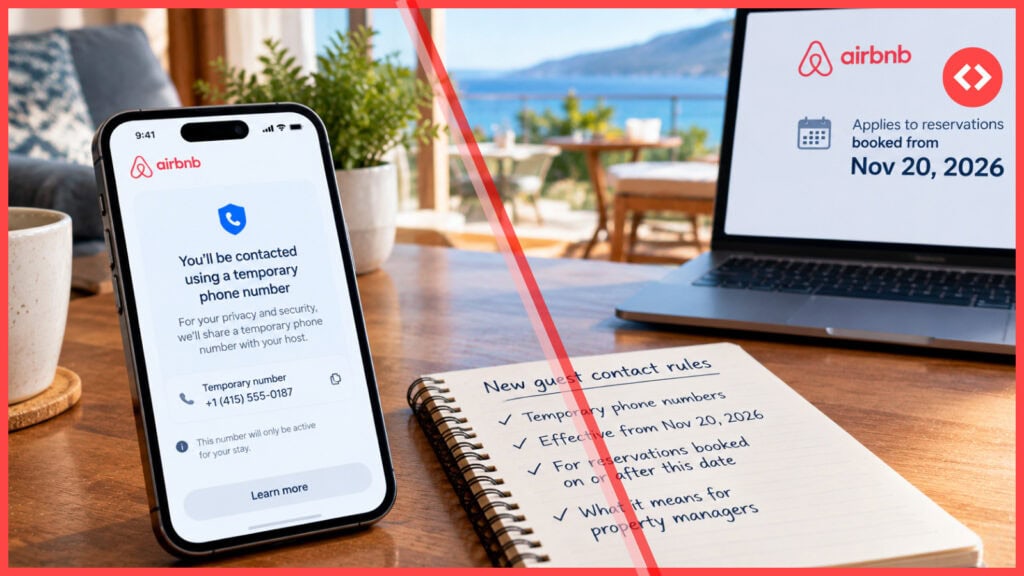 Airbnb temporary phone numbers expire two days after checkout under new guest contact rules from November 20, 2026