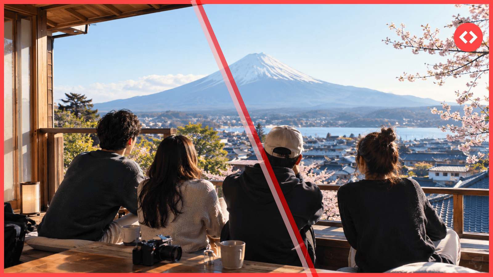 Airbnb Japan campaign features young friend groups in whole homes, the same guests Airbnb screens as a party risk in the US