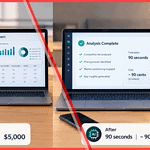 The cost of one owner acquisition asset before and after AI for owner acquisition, from $5,000 to 90 cents